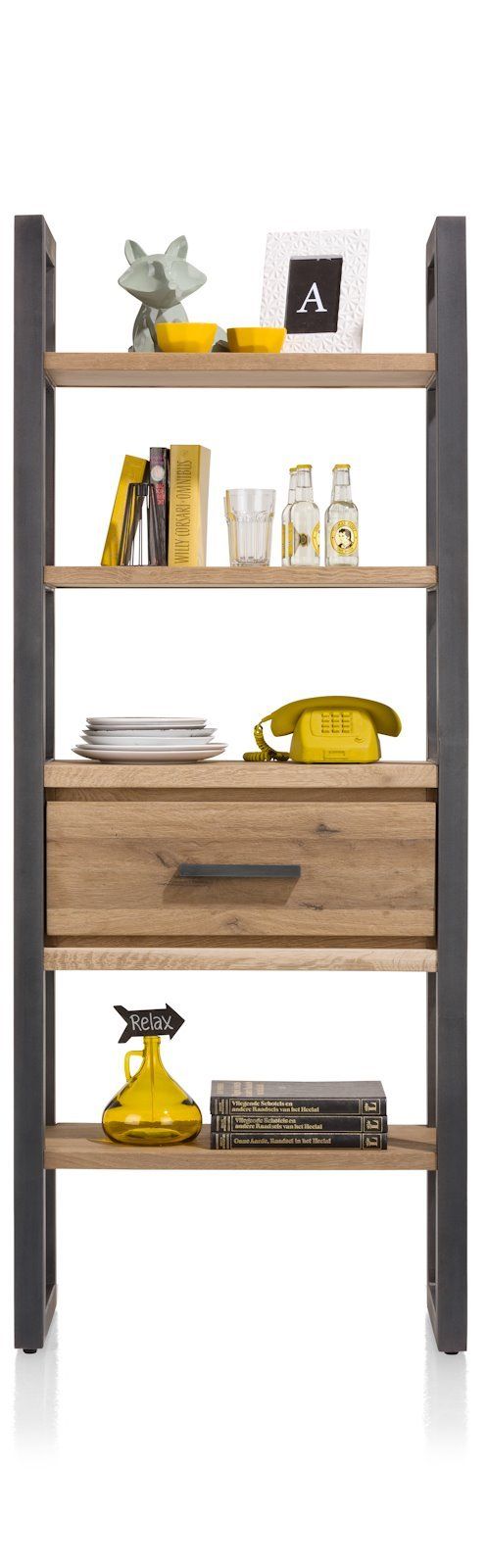 Boekenkast 1l+5n 75cm Brooklyn  37143RWB